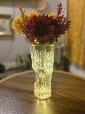 Vintage Bark/Ice Iittala Glass Vase